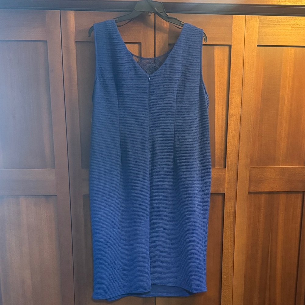 Maya Royal Blue Embellished Two-Piece Midi Skirt Suit - Picture 6 of 6